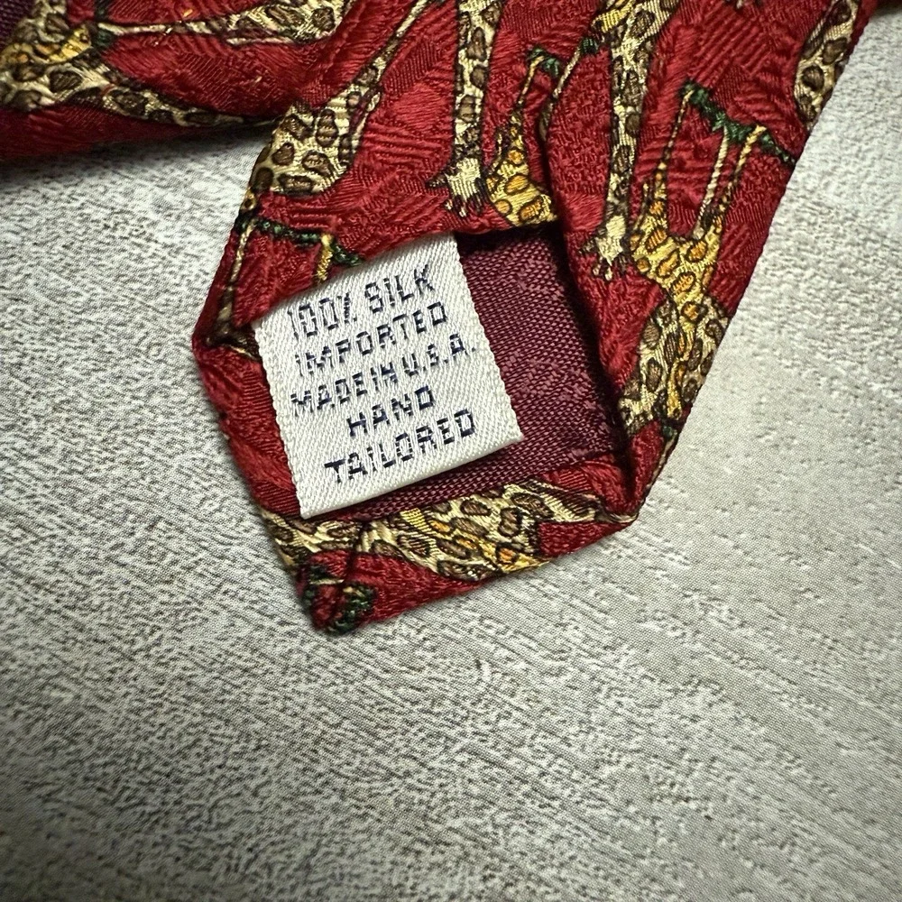 Paul Fredrick Red Giraffe Men's‎ Necktie Safari Wildlife Animals 4